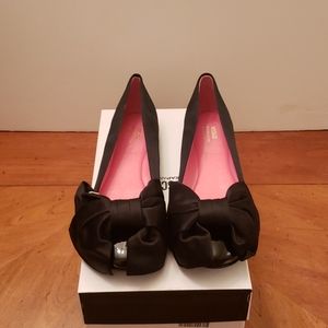 ♤ MOSCHINO Black Bow Flats